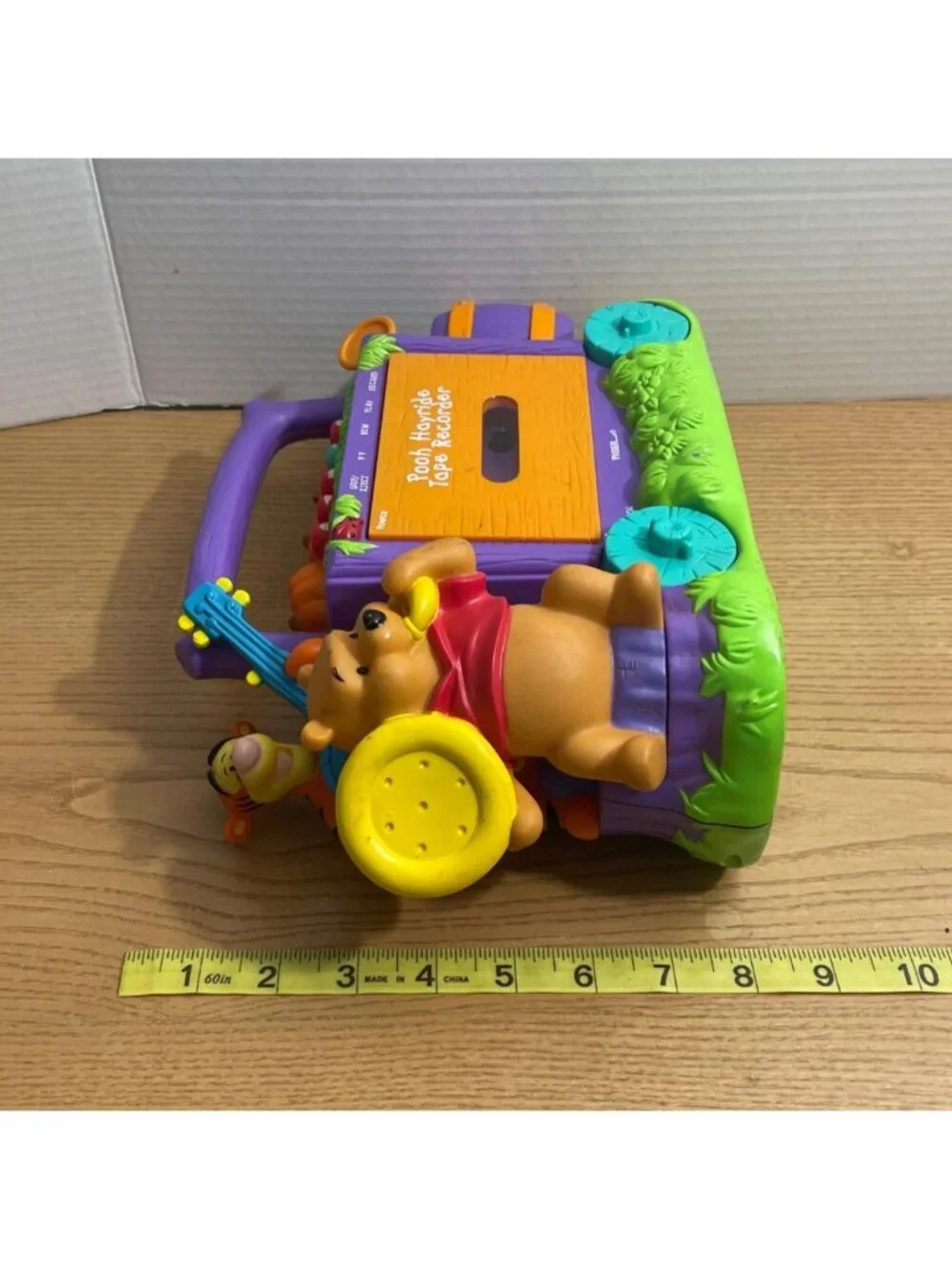 Vtg Disney Pooh Hayride Tape Recorder Piglet Microphone Tiger Electronics 1999